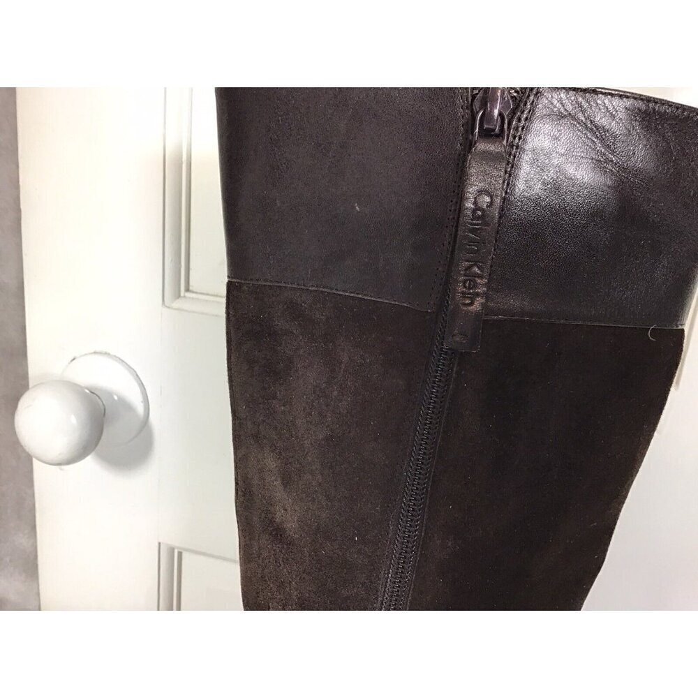 Calvin Klein Classic Leather Boots Womens 7 - Picture 8 of 9